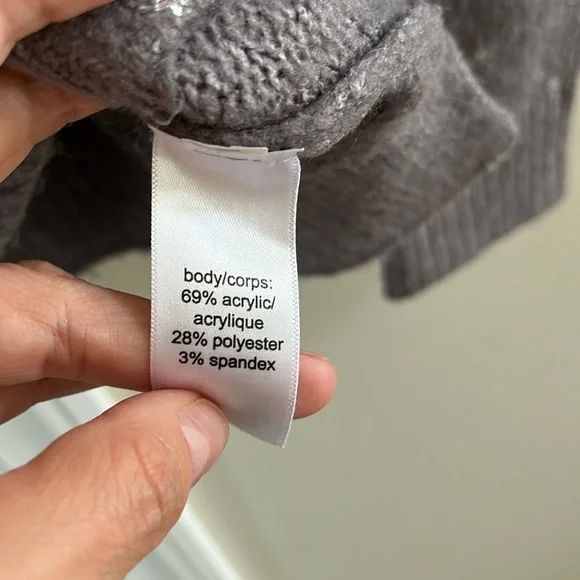 MAURICES Oversized Purple/Gray Silver Star Accented Sweater - Picture 4 of 6